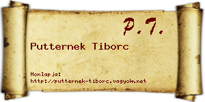 Putternek Tiborc névjegykártya